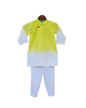 Load image into Gallery viewer, Boys Yellow &amp; White Kurta With Pant