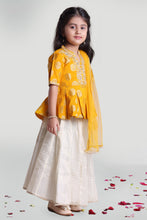 Load image into Gallery viewer, Girls Chanderi Skirt And Choli Set With Dupatta For Girls