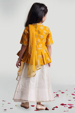 Load image into Gallery viewer, Girls Chanderi Skirt And Choli Set With Dupatta For Girls